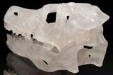 Carved Quartz Crystal Dinosaur Skull #208837-5